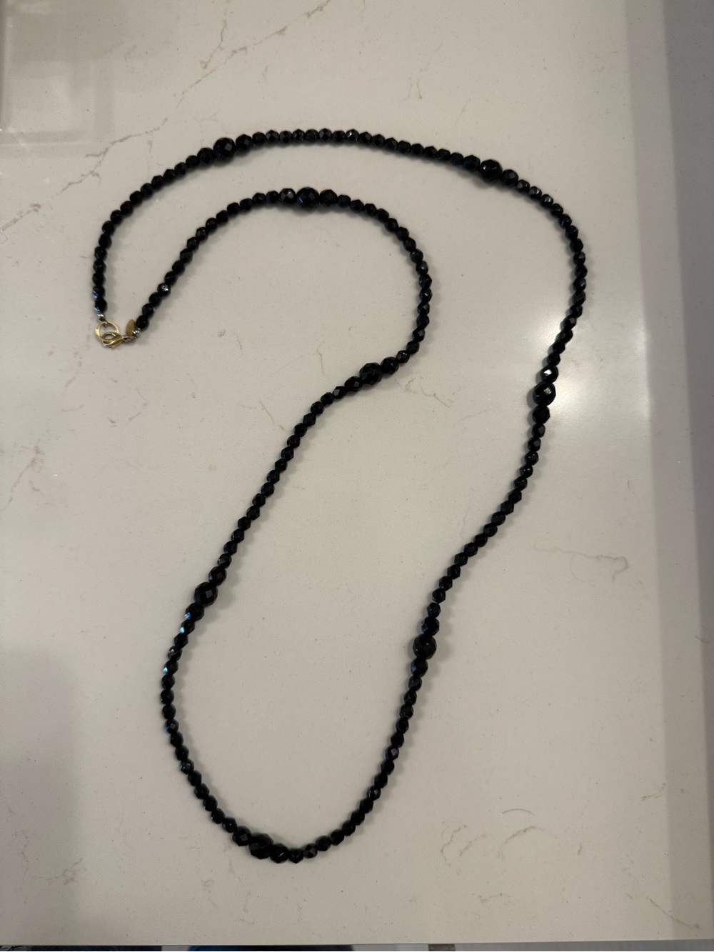 Classic Black Beaded Necklace - by Robert Rose.